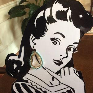 Ready for summer!  Vintage Beaded Hoop Earrings